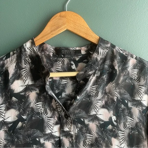 ALL SAINTS 100% silk dress shirt - Cette Island Dress - Picture 3 of 9